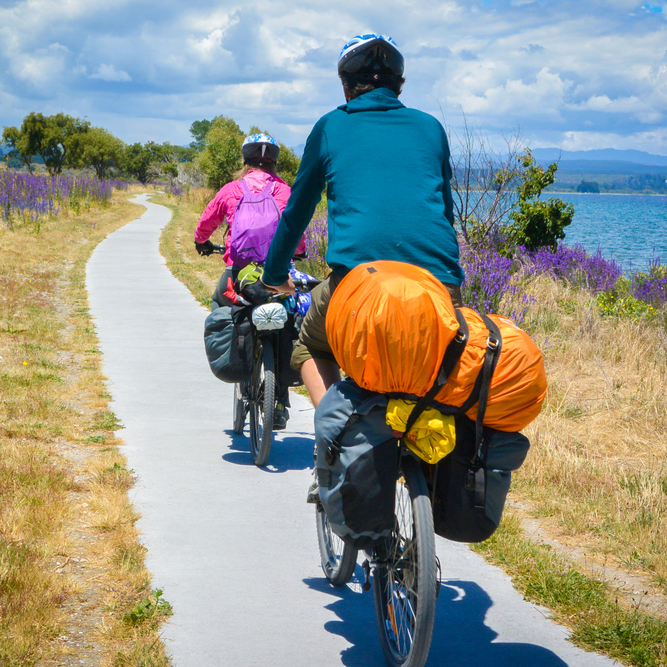 Touring bicycle riding