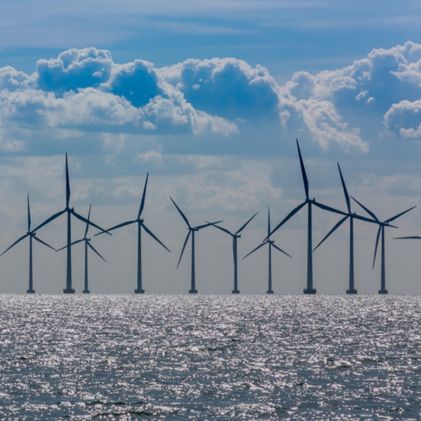 Windmills,In,The,Sea.,Wind,Power.,Green,Energy Windmills in the sea. Wind power. Green energy