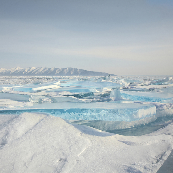 Blue,Ice,In,The,Snow